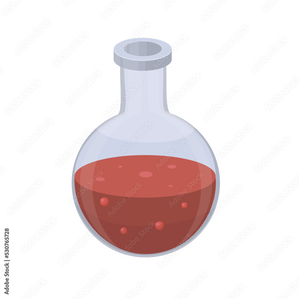 Chemical test tube. Chemical reaction, vector illustration Chemical test tube. Chemical reaction, vector illustration