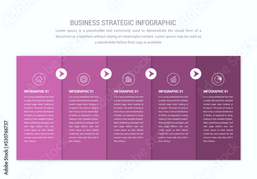 Editable 3D Business Strategic Infographic Illustration