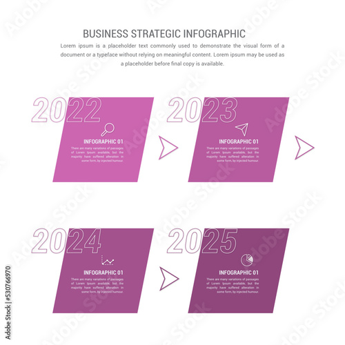 Editable 3D Business Strategic Infographic Illustration