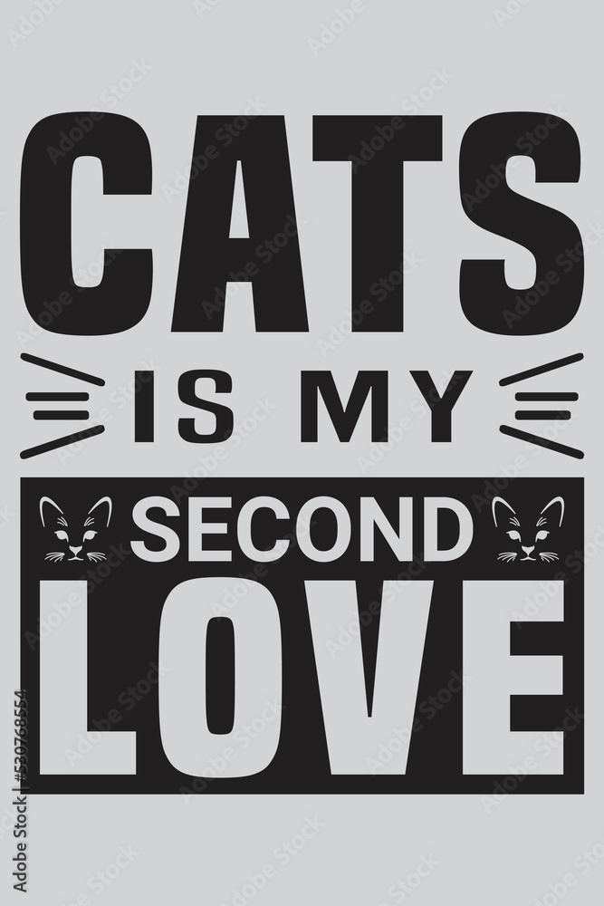 Fototapeta premium I love cat girl typography t-shirt design