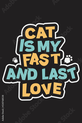 I love cat girl typography t-shirt design