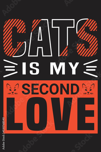 I love cat girl typography t-shirt design
