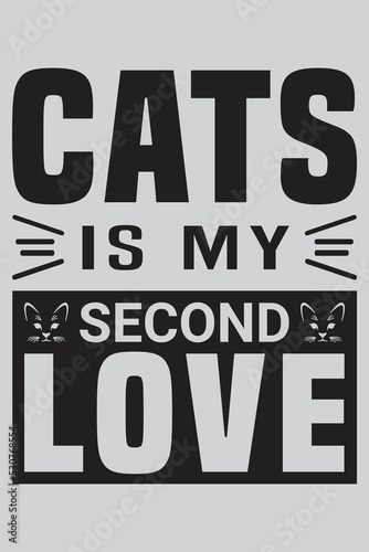 I love cat girl typography t-shirt design