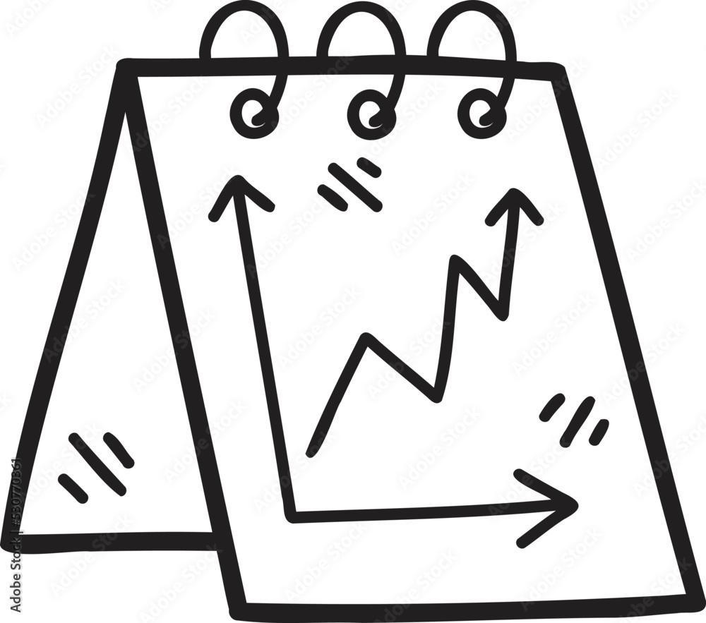 Hand Drawn Stock graphs and notebooks illustration Hand Drawn Stock graphs and notebooks illustration