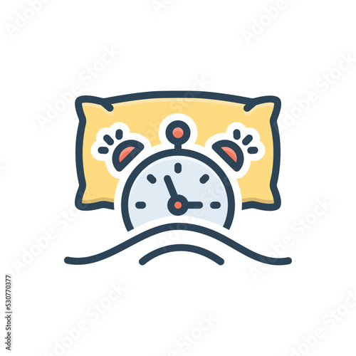Color illustration icon for wake