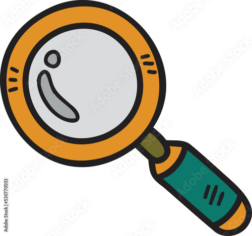 Hand Drawn magnifying glass illustration