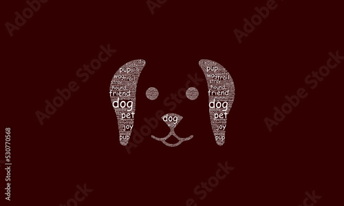 Dog wordcloud or wordart vector illustration design l Dog l Pet l World Pets Day