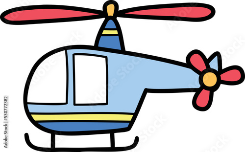 Hand Drawn helicopter illustration