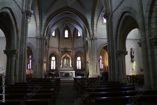 Eglise Saint Melaine  village de Mo  lan sur Mer  d  partement du Finistere  Bretagne  France
