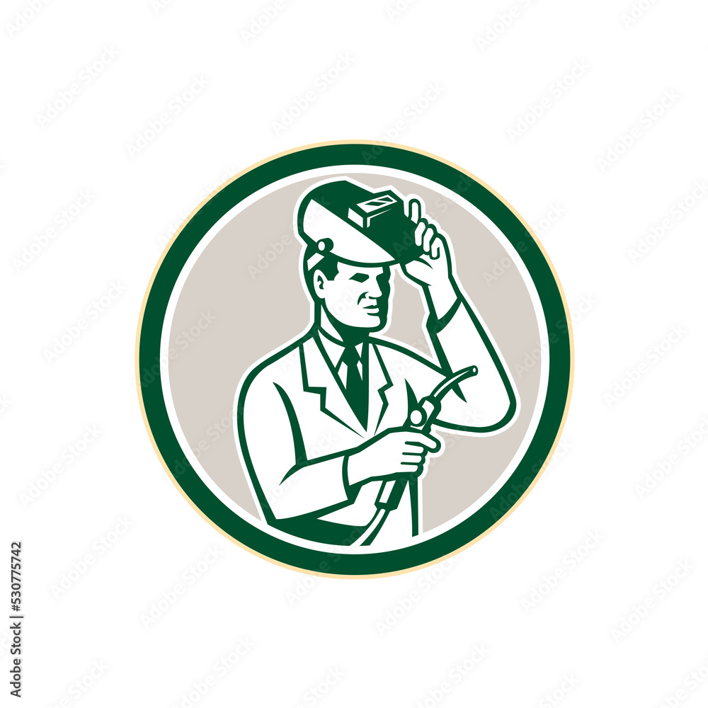 Scientist Lab Researcher Welder Circle Retro Scientist Lab Researcher Welder Circle Retro