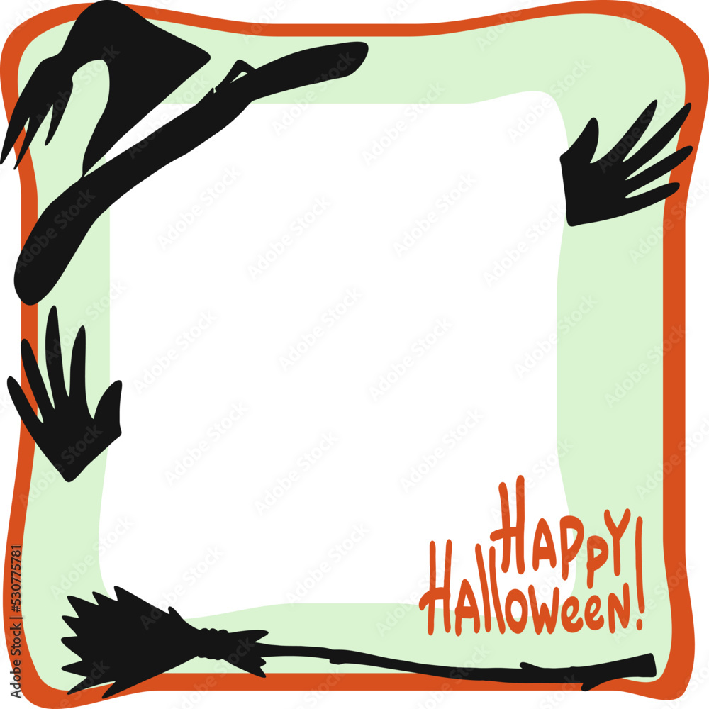 Fototapeta Frame for a photo card for a gift for Halloween.