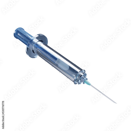 Syringe icon 3d rendering illustration