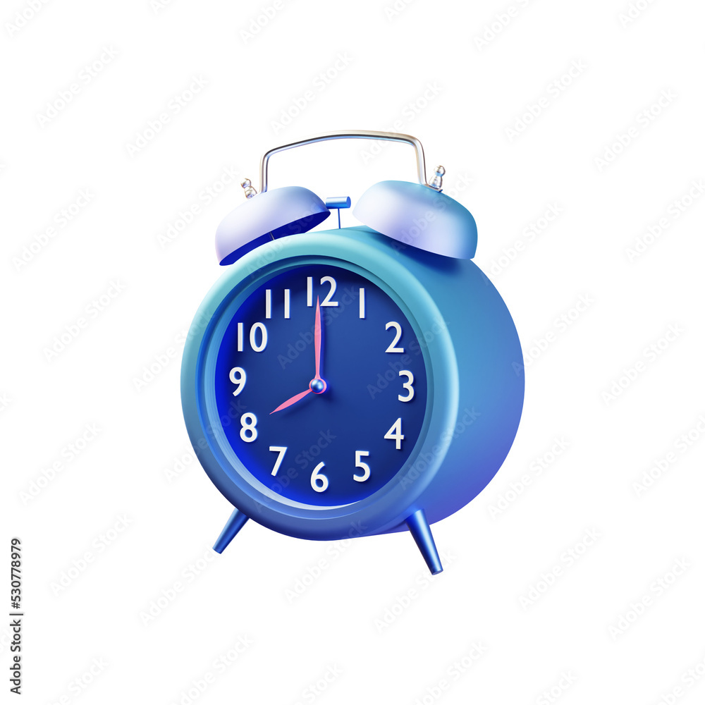 Alarm clock 3d rendering illustration Alarm clock 3d rendering illustration
