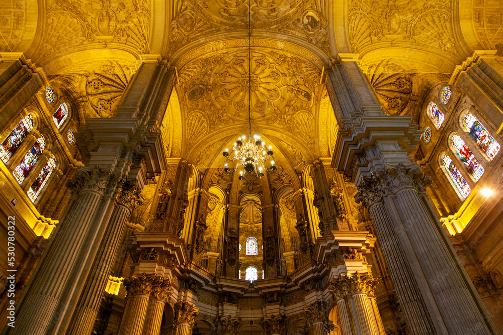 interior of the malaga cathedral