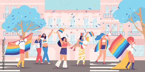 Lgbt Parade Composition