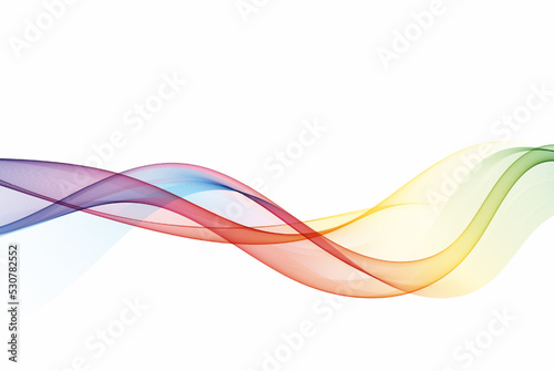 Abstract wave vector background, iridescent wavy lines. Spectrum wave color. Wave abstract smoky.