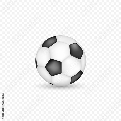Soccer ball isolated vector. Football ball. Sport equipment.
