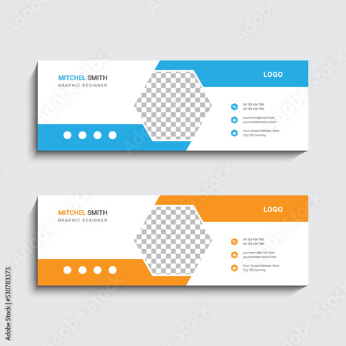 Modern and creative best mail signature design template or professional cover design template