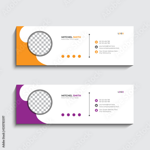 Modern and creative best mail signature design template or professional cover design template
