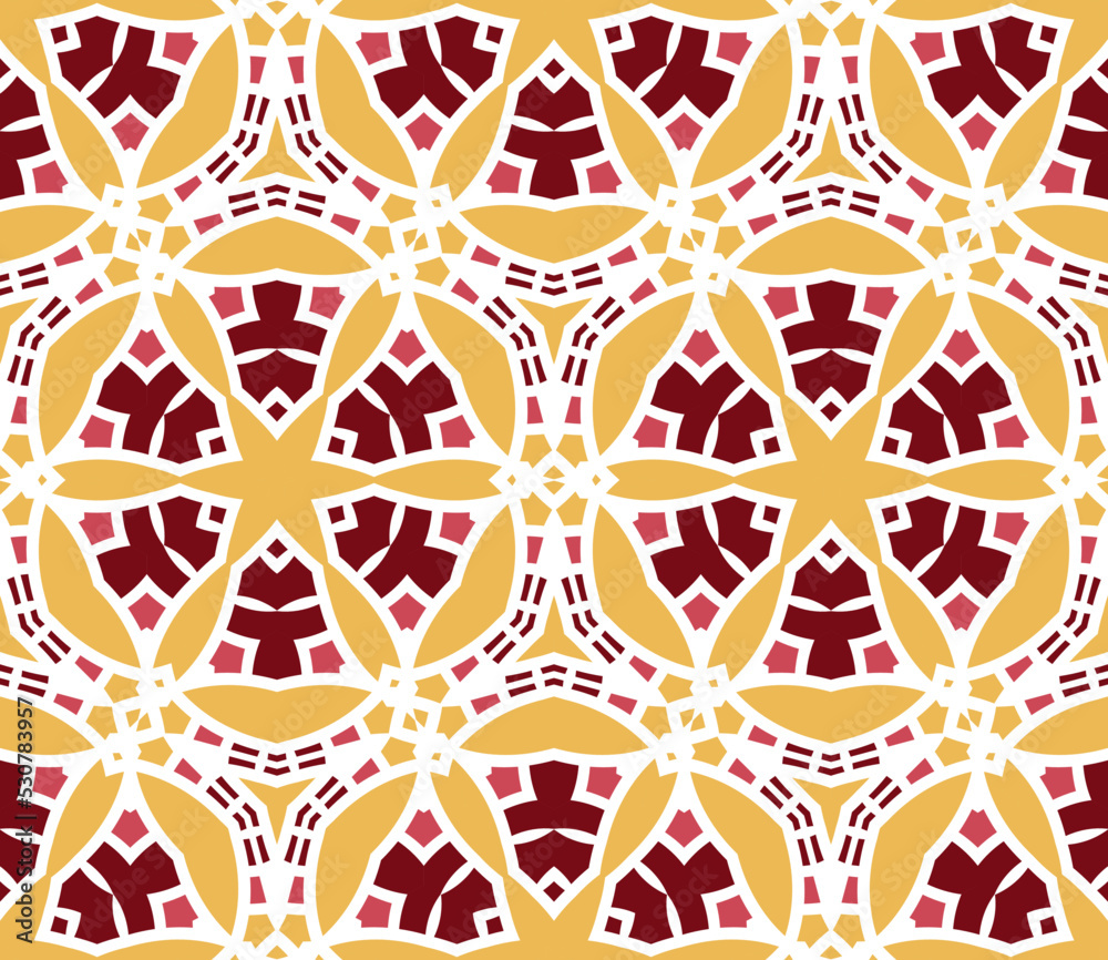 Fototapeta premium Geometric pattern. Seamless vector background. Ethnic graphic design.