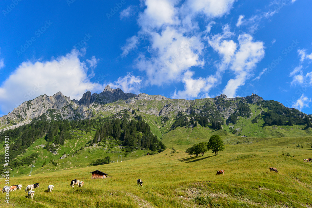 Lechquellengebirge in Vorarlberg, Österreich