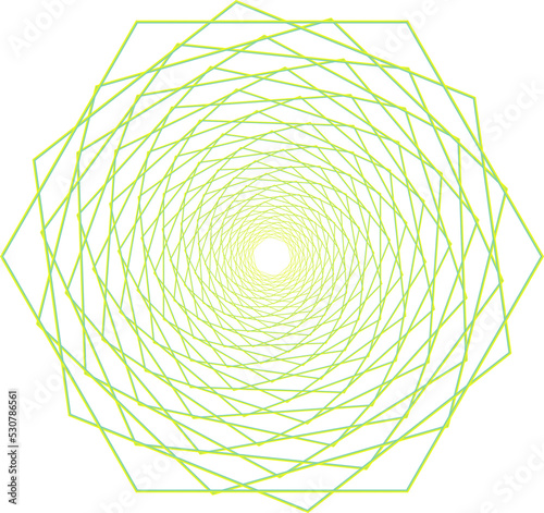 Mandala line element with transparent background