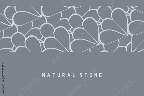 Natural stone path. Garden design. Vector.
