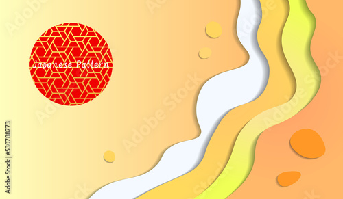 幾何学 抽象 赤 金 正月 背景