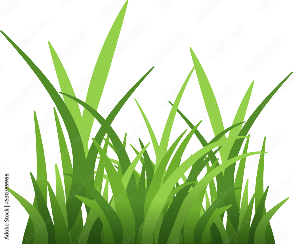 Obraz premium Grass element. Green eco symbol. Lawn sign