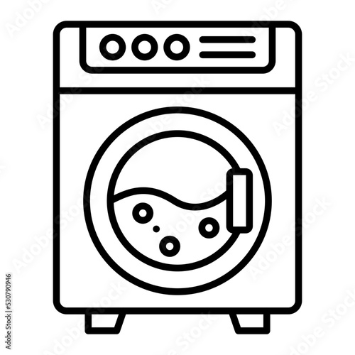 Washing Machine Line Icon