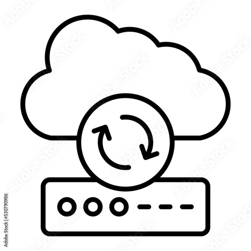 Cloud Sync Line Icon