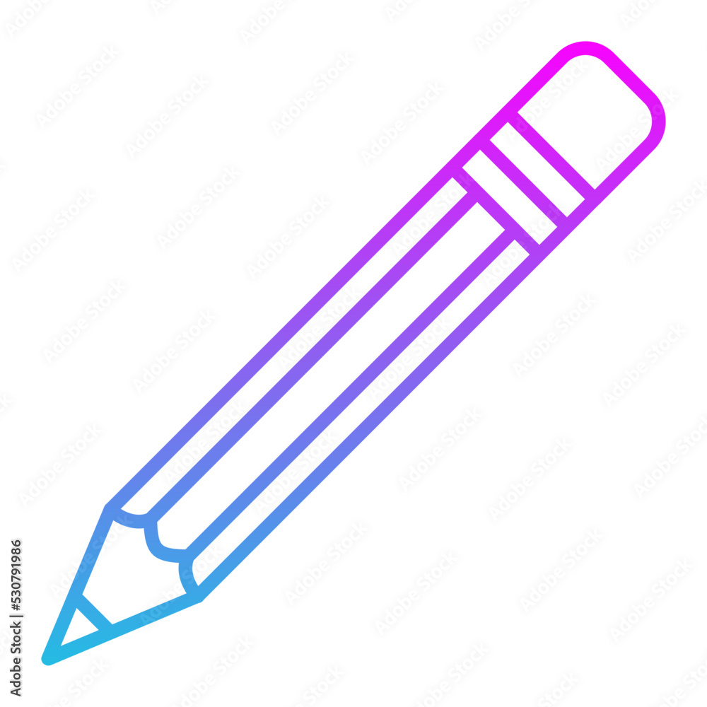 Pencil Line Gradient Icon