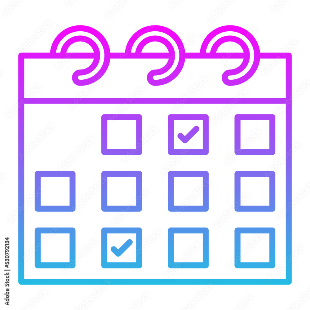 Calendar Line Gradient Icon Calendar Line Gradient Icon