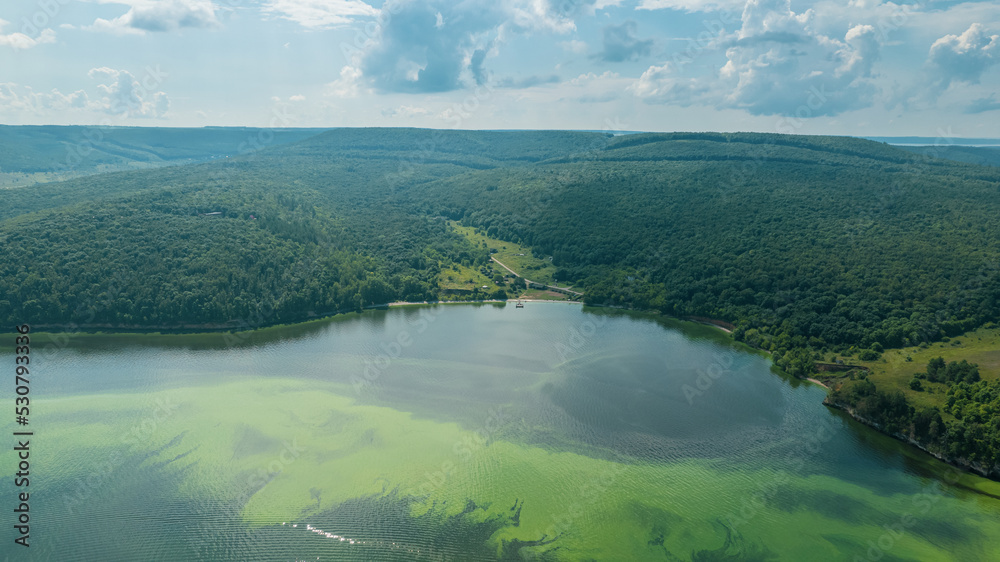 Travel to Russia, the Volga River, Central Russia, Samara Luka. Summer landscape in the Zhiguli mountains on the Volga, Russia.