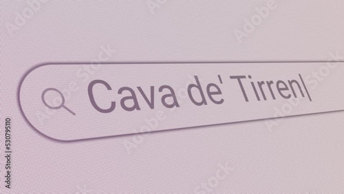 Search Bar Cava de` Tirreni
Close Up Single Line Typing Text Box Layout Web Database Browser Engine Concept photo