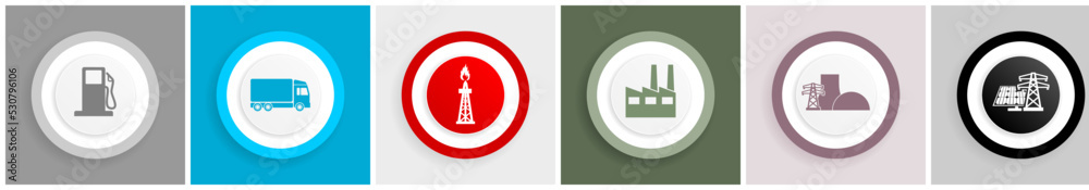 Business and industry concept vector icon set, flat design colorful illustration Business and industry concept vector icon set, flat design colorful illustration