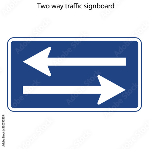 Free Download Two way traffic signboard templates flat geometric shapes arrows outline - GFXLoad