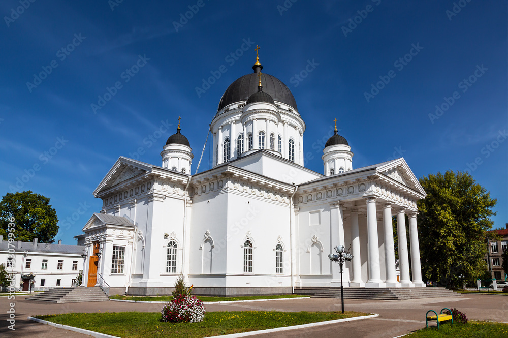 View of the Spassky Old Fair (Staroyarmarochny) Cathedral. Nizhny Novgorod. Russia