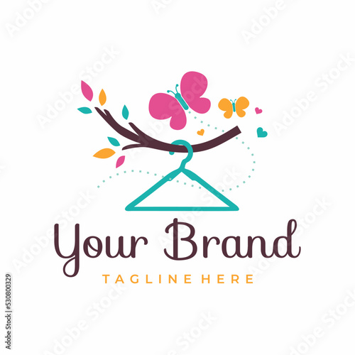 Hanger On Branch with Butterfly For Baby And Kids Store