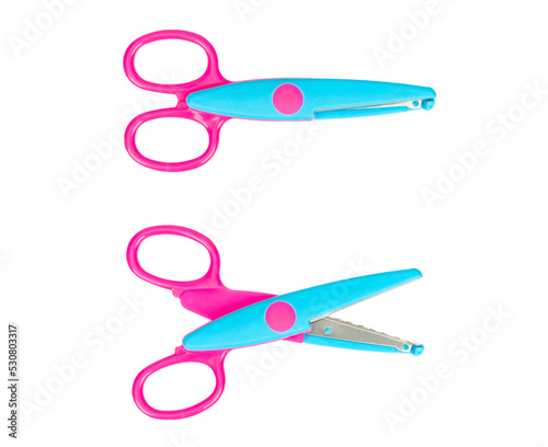 colorful scissors isolated on white background