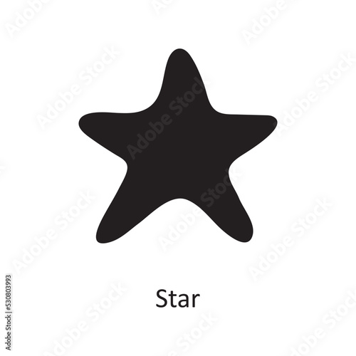 Star Solid Icon Design illustration. Media Control Symbol on White background EPS 10 File