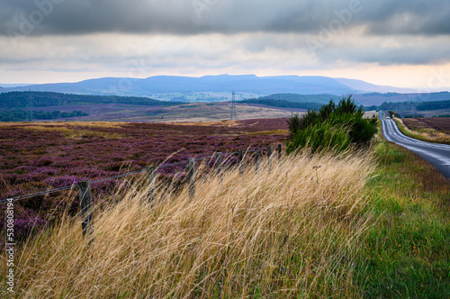 Simonside Hills view from Northumberland 250 route, a scenic road trip though Northumberland with many places of interest along the route photo