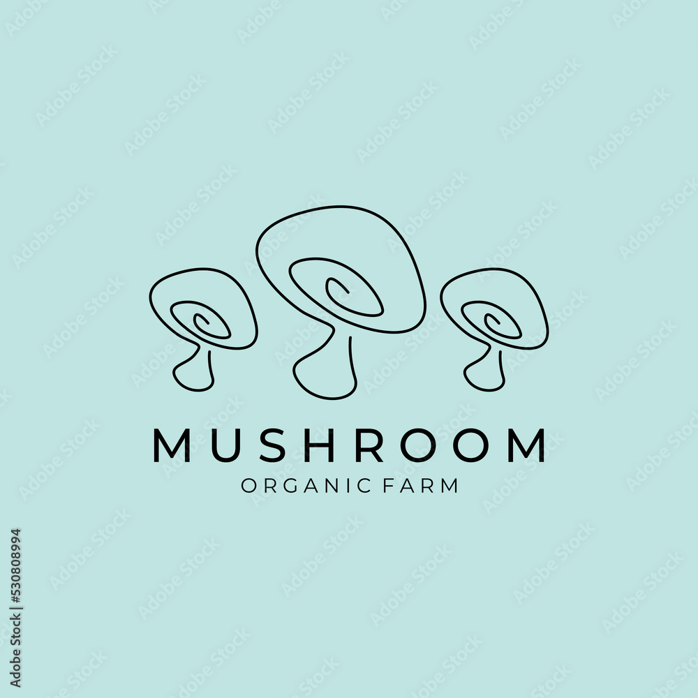 mushroom company line art simple and modern logo design mushroom company line art simple and modern logo design