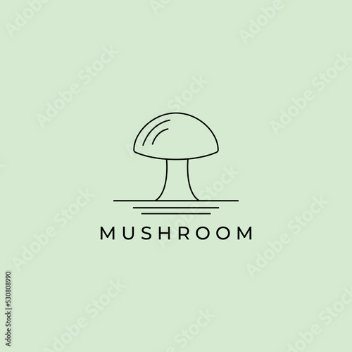 mushroom logo vector icon illustration design