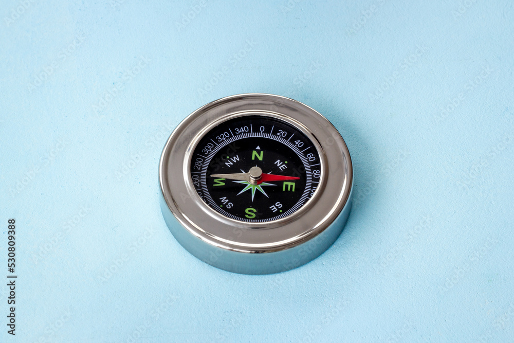 Compass close up. Business navigates recovery concept Compass close up. Business navigates recovery concept