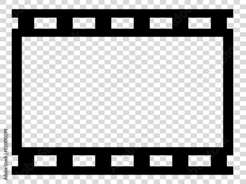 Photo film frame template Vector illustration Isolated on transparent background
