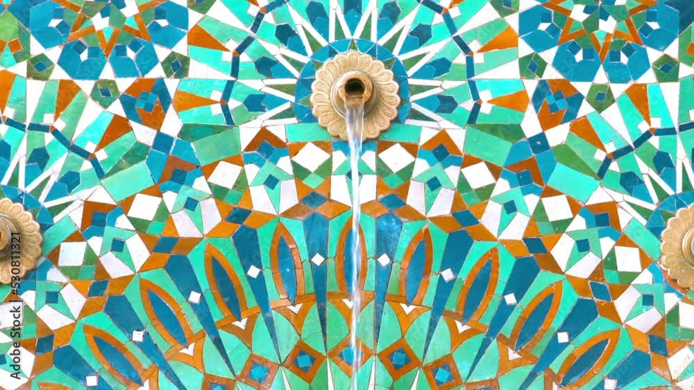 traditional tap water decorated with patterns - Moroccan style