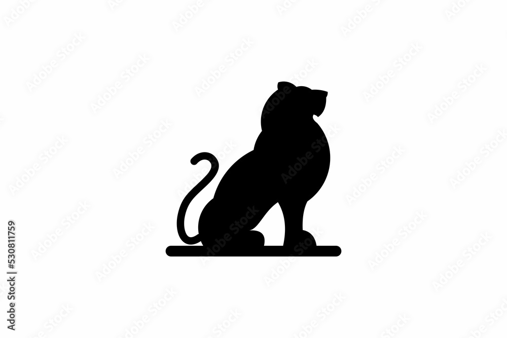 sitting lion , logo design inspiration