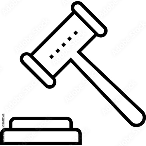 Auction Line Vector Icon