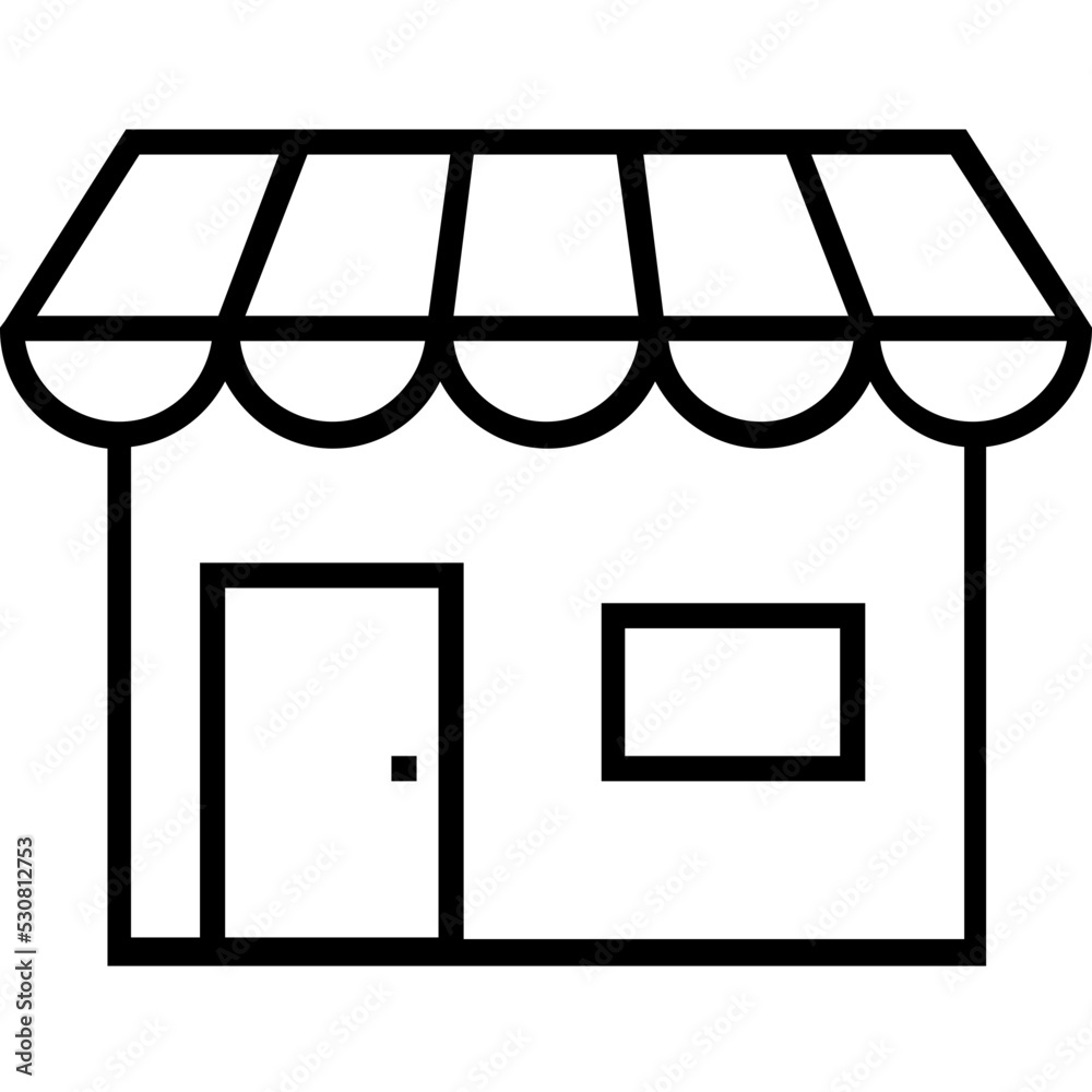 Marketplace Line Vector Icon Marketplace Line Vector Icon